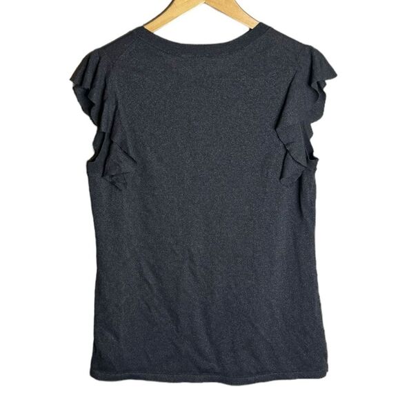 Banana Republic Gray Ruffle Sleeve Top - Picture 2 of 4